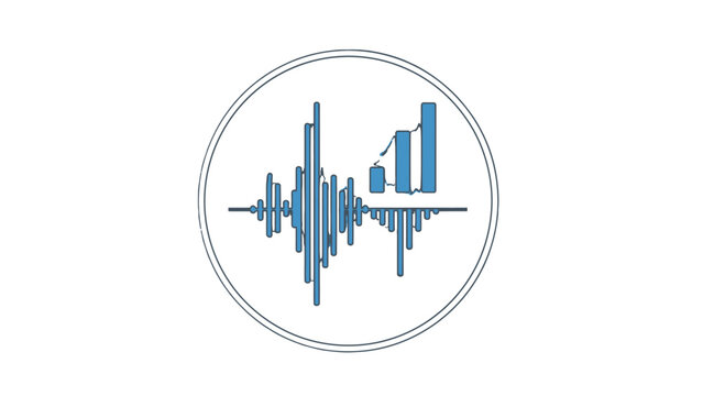Sound wave graphic design element.