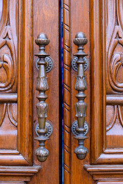 Ornate Wooden Door Handles