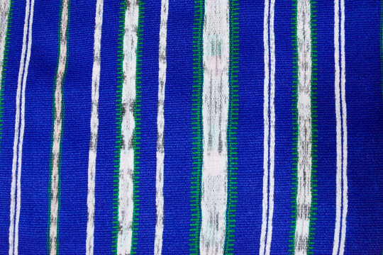 Blue Striped Woven Textile