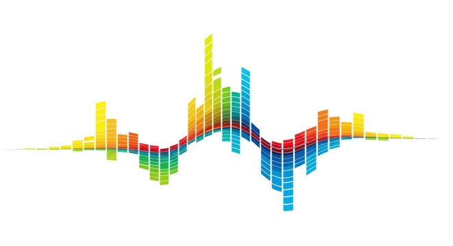 colorful sound wave graphic