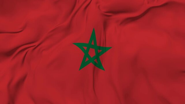 Morocco flag animation seamless loop. 4k Resolution