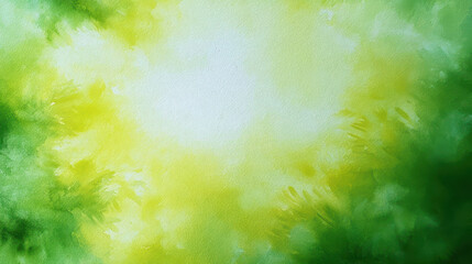Fototapeta premium Vibrant Green and Yellow Watercolor Abstract with Textured Brushstrokes for Organic Backgrounds