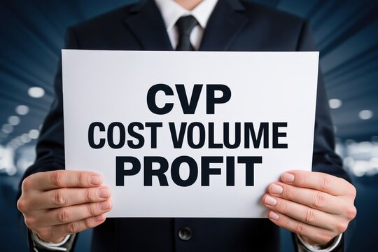 Manager holding a white paper displaying cvp cost volume profit