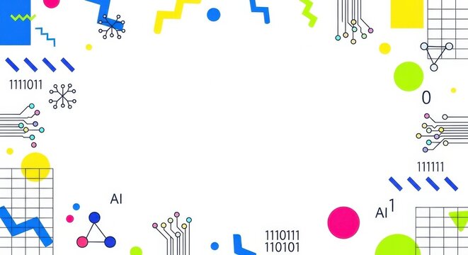 Modern technology background with binary code and electronic circuit board connection art.