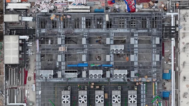 Data Center QH101 Construction Chonburi Thailand Aerial