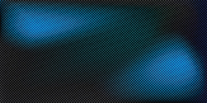 Abstract dark blue cyan carbon fiber texture background. Modern geometric grid pattern with subtle gradient light effects for technological design.