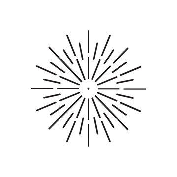 Minimalist abstract black lines graphic on white background