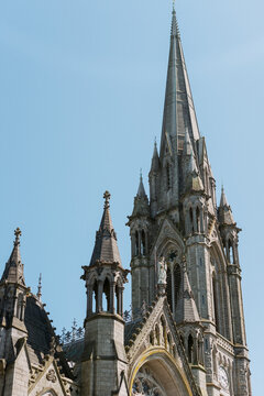 Gothic Revival architecture of St Colman's Cathedral in Cobh Ireland