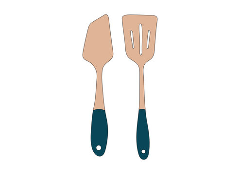 Kitchen Spatulas Vector Illustration