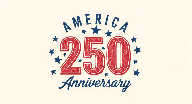 America 250th anniversary celebration graphic patriotic design for us bicentennial commemoration events