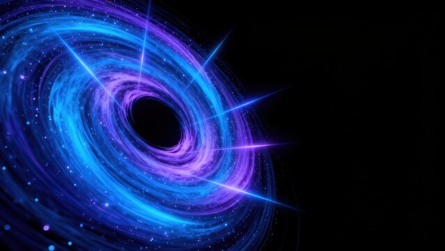 Colorful spiral galaxy or nebula