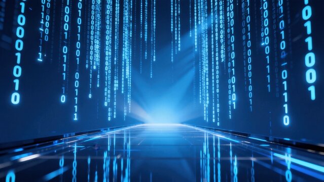Digital binary code streaming in corridor