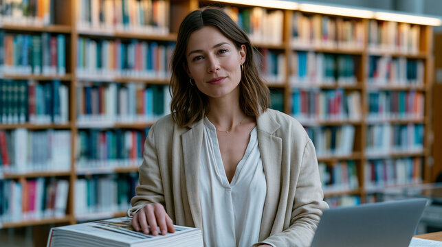 Academic researcher in a university libr 4
