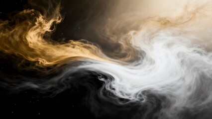 Abstract swirling clouds in space