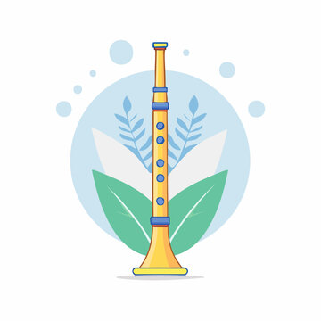 Illustration of a traditional Indian Shehnai musical instrument