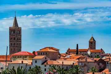 Obraz premium Die Altstadt von Rab in Kroatien