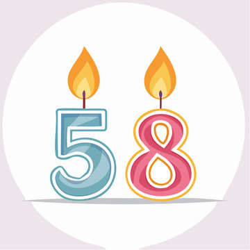 Birthday Candles Number 58