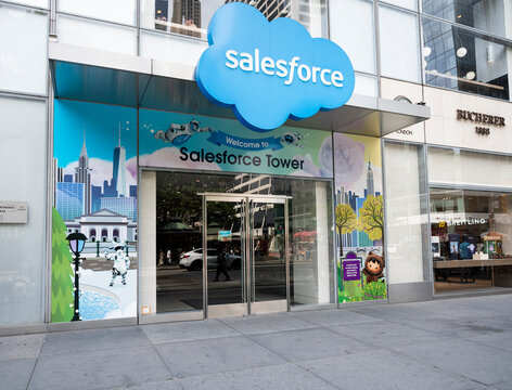 New York, New York USA - June 6, 2026: Salesforce Tower at 6th Avenue and 42nd Street.