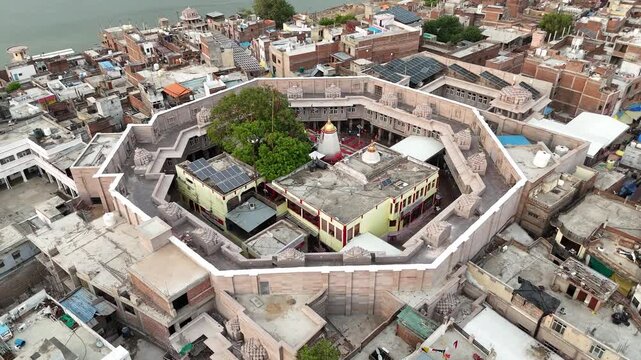 Historic Vindhyachal Dham Captured from the Sky in High Resolution
