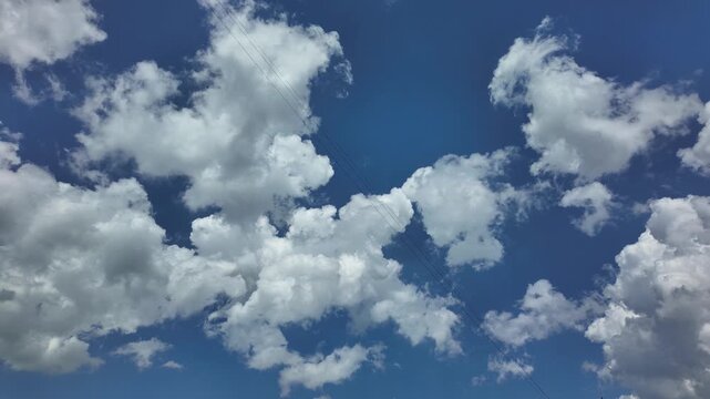 Time lapse clouds 4k rolling puffy cumulus cloud relaxation weather dramatic beauty atmosphere background dynamic pattern sky cloud