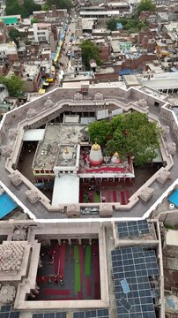 Sacred Hindu Temple Vindhyachal Dham Viewed by Drone