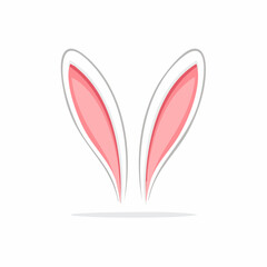 Fototapeta premium Cartoon Rabbit Ears Illustration