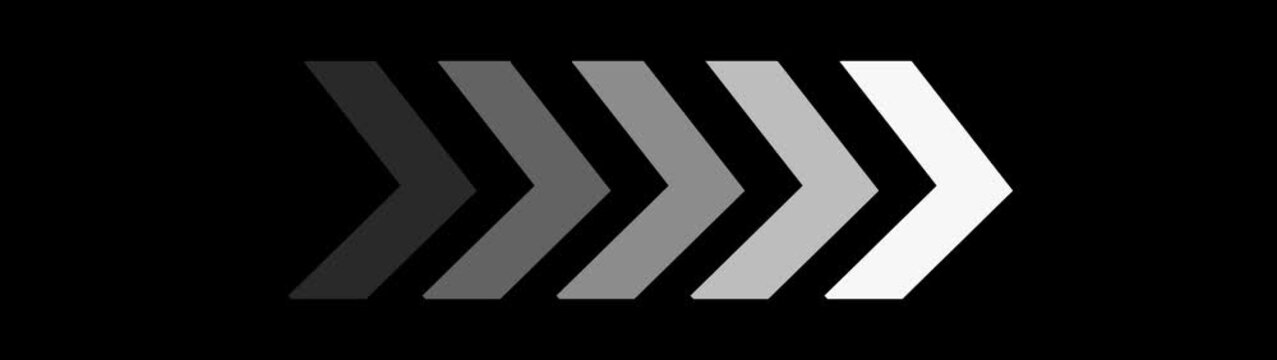 Direction concept, neon arrow icon, arrows indicates the direction .Animated looping swipe Right arrow pointing icon animation. arrow icon concept animation right to left direction looping. 