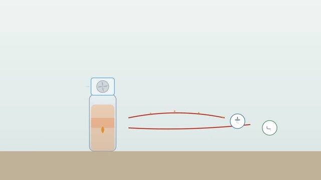 Heat pump domestic hot water optimization flat design animation for efficient home energy management concept