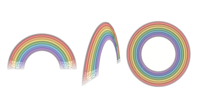 Rainbow Arches Vector Graphics
