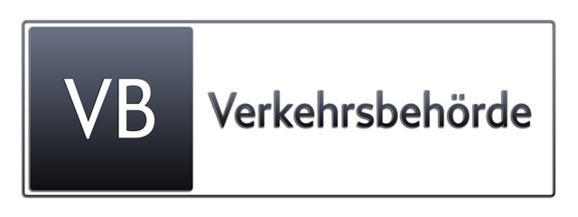 Fototapeta premium VB - Verkehrsbehörde - Abkürzung aus deutschem Recht, Verwaltung