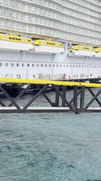 EDITORIAL: Port Area, Willemstad, Curacao, on May 20, 2026. Cruise ship passengers disembarking after arrival in the port.