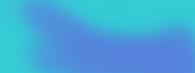 Fototapeta premium Abstract blue and turquoise gradient backdrop, soft blur and Grainy texture background