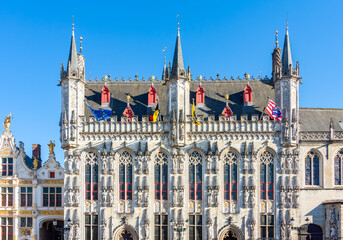 Fototapeta premium City Hall on Burg square, Brugge, Belgium