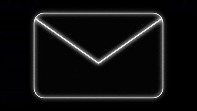 4K Mail or Email Being scanned and analyzed for virus and threats, Green Glow Indicating the mail is safe, Cyberspace and cyber security, hacking and network security, Alpha Channel, Business and Tech