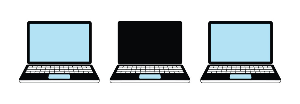 Three Laptops, One Offline: A visual representation of connectivity and disconnection, featuring two operational laptops flanking a third device that is offline.
