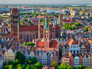 Beautiful MainTown in Gdansk in the light of setting sun. Poland © Patryk Kosmider