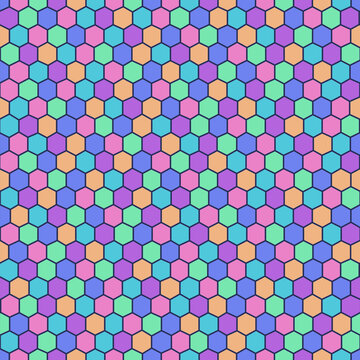 Seamless iridescent honeycomb voronoi pattern