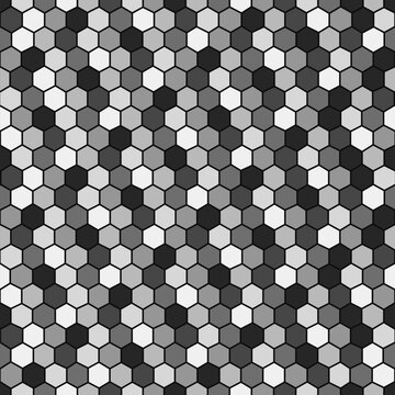 Seamless monochrome honeycomb voronoi pattern