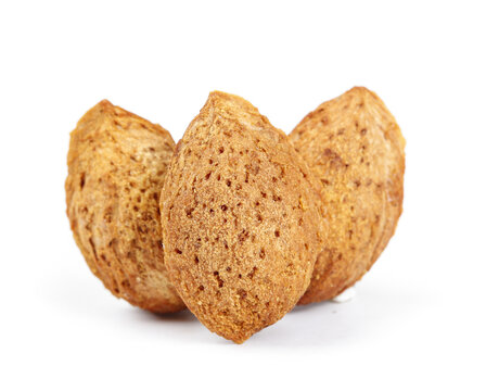 Dried Batanas Nuts Healthy Natural Snack Food Original Flavor Peeled Fruit Nuts on White Background