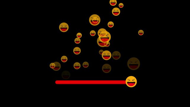 Character icons float across abstract digital background layout. Creative cartoon graphics add entertainment value. Motion graphics character icons display.