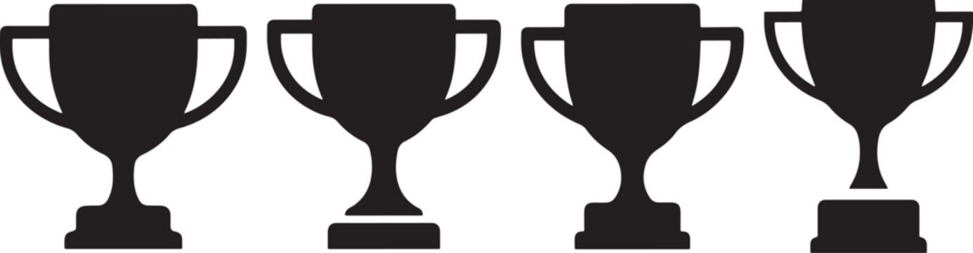 Achievement, Award and Trophy Vector Icon Set Collection