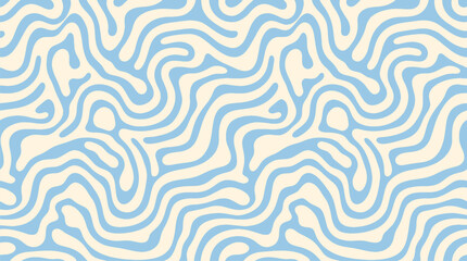 Obraz premium Retro Organic Wave Background with Fluid Abstract Curves and Smooth Flow Design