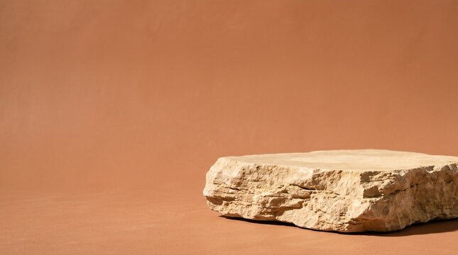 Natural sandy limestone rock platform with high headroom