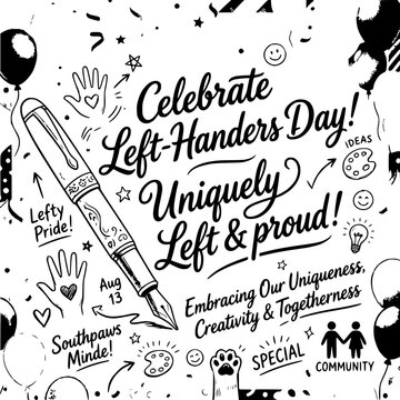 Celebrate Left-Handers Day: Uniquely Left & Proud, Embracing Creativity