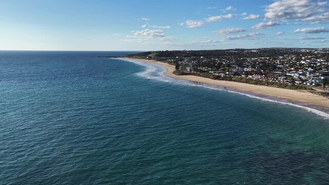 Christies Beach and O'Sullivan Beach, Adelaide, South Australia &ndash; 4K aerial drone footage of sandy coastline, coastal suburbs, waterfront house, cliffs, marina, boat ramp and seaside landscapes
