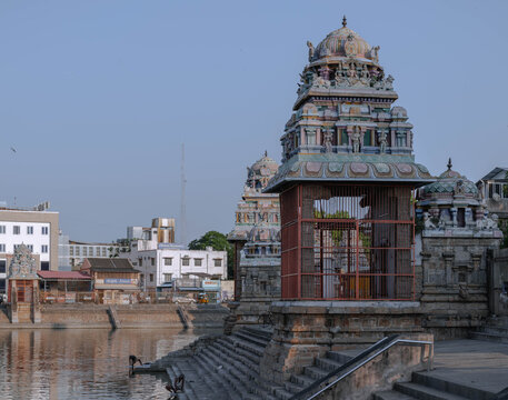 Mahamaham is a huge temple tank located in Kumbakonam, Tamil Nadu, India.
