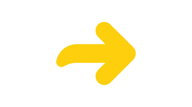 Yellow rounded arrow pointing right