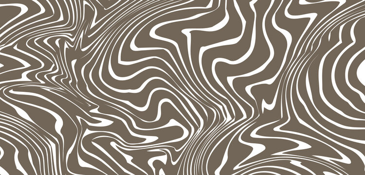 Elegant chocolate brown zebra print inspired abstract wavy background.
