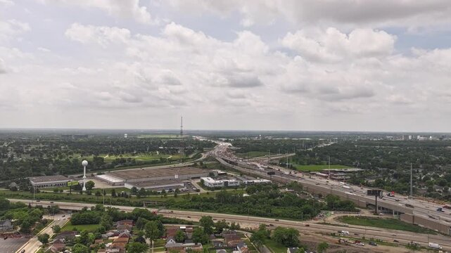 Aerial Timelapse I-294 Highway Construction Chicago Western Suburbs Illinois