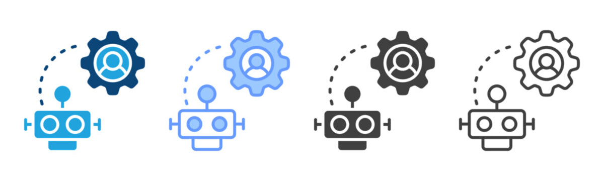 Hub Automation Multi Style Icon Set Vector Collection 